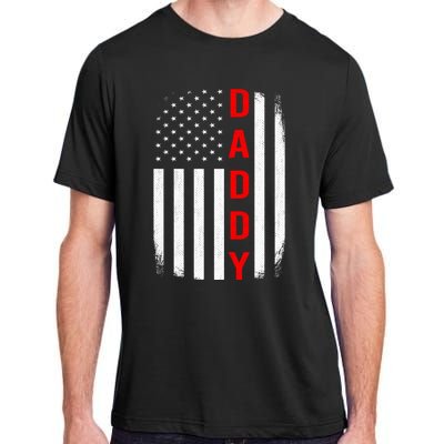 Daddy Thin Red Line Gift For Dad Firefighter Gift Adult ChromaSoft Performance T-Shirt