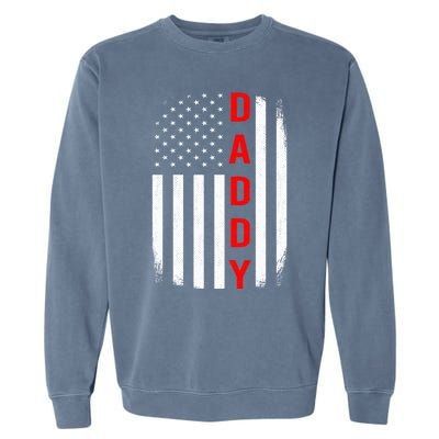 Daddy Thin Red Line Gift For Dad Firefighter Gift Garment-Dyed Sweatshirt