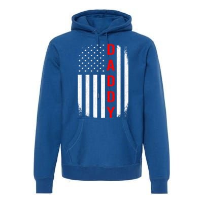 Daddy Thin Red Line Gift For Dad Firefighter Gift Premium Hoodie