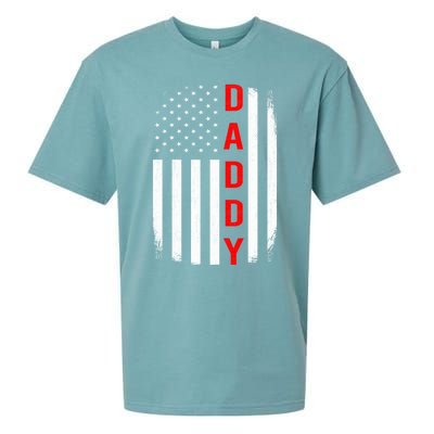 Daddy Thin Red Line Gift For Dad Firefighter Gift Sueded Cloud Jersey T-Shirt