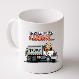 Donald Trump Rides In Garbage Truck Gift Coffee Mug