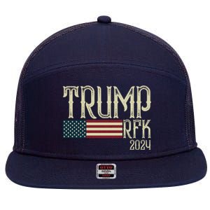 Donald Trump Rfk Jr 2024 Trump Kennedy Election 7 Panel Mesh Trucker Snapback Hat