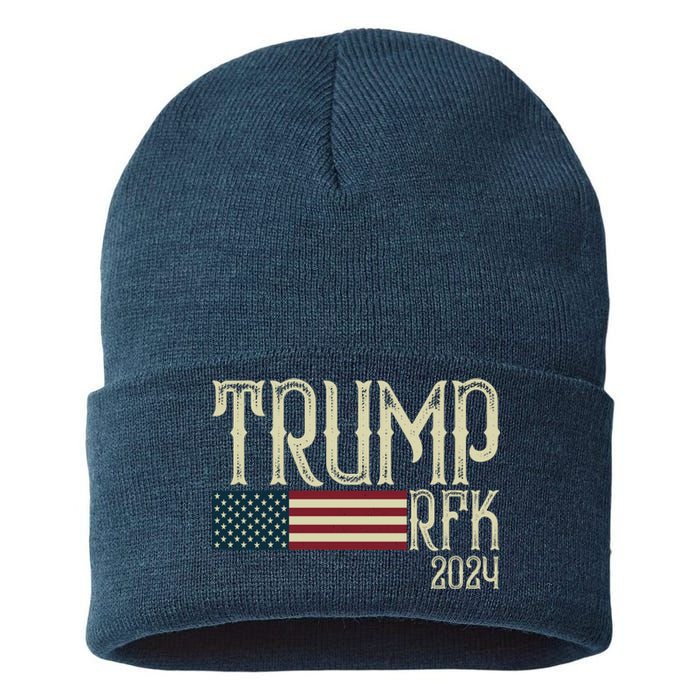 Donald Trump Rfk Jr 2024 Trump Kennedy Election Sustainable Knit Beanie