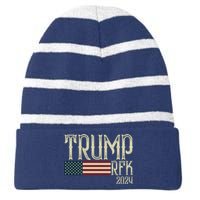 Donald Trump Rfk Jr 2024 Trump Kennedy Election Striped Beanie with Solid Band