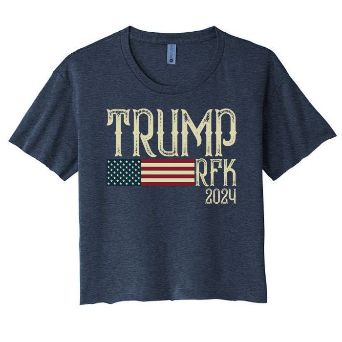 Donald Trump Rfk Jr 2024 Trump Kennedy Election Women's Crop Top Tee