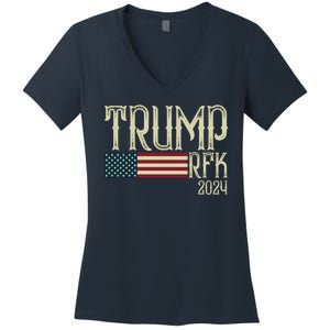 Donald Trump Rfk Jr 2024 Trump Kennedy Election Women's V-Neck T-Shirt