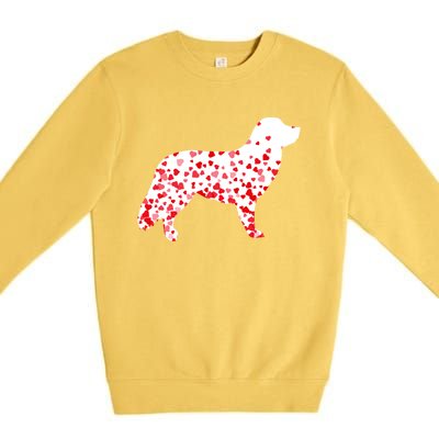 Duck Tolling Retriever Heart Dog Valentine's Day Gift Premium Crewneck Sweatshirt