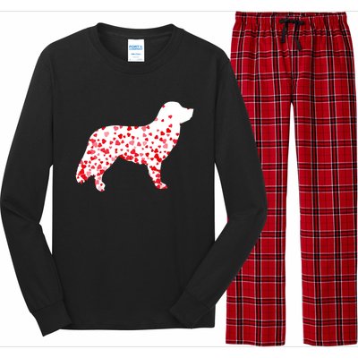 Duck Tolling Retriever Heart Dog Valentine's Day Gift Long Sleeve Pajama Set