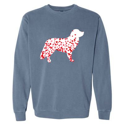 Duck Tolling Retriever Heart Dog Valentine's Day Gift Garment-Dyed Sweatshirt