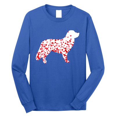 Duck Tolling Retriever Heart Dog Valentine's Day Gift Long Sleeve Shirt