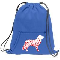 Duck Tolling Retriever Heart Dog Valentine's Day Gift Sweatshirt Cinch Pack Bag