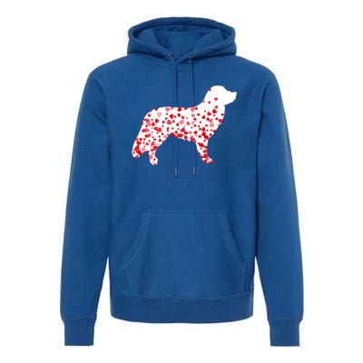 Duck Tolling Retriever Heart Dog Valentine's Day Gift Premium Hoodie