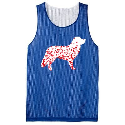 Duck Tolling Retriever Heart Dog Valentine's Day Gift Mesh Reversible Basketball Jersey Tank