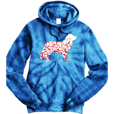 Duck Tolling Retriever Heart Dog Valentine's Day Gift Tie Dye Hoodie