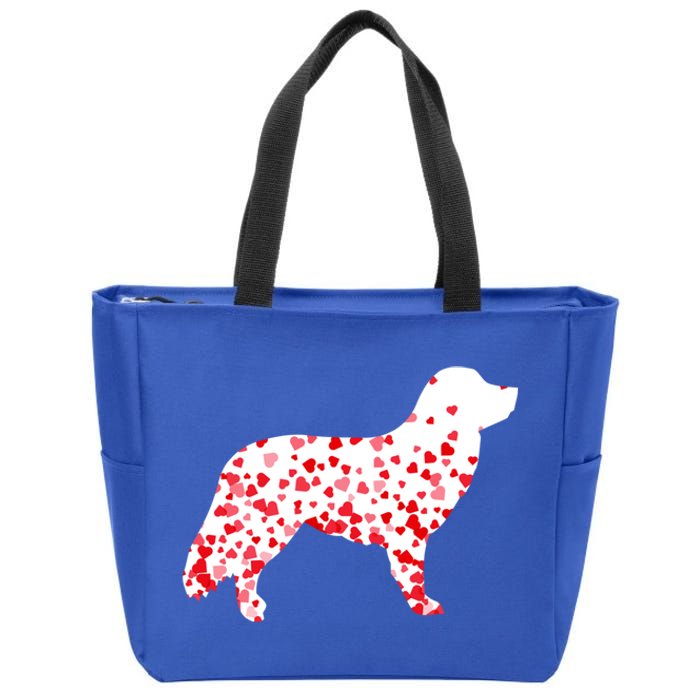 Duck Tolling Retriever Heart Dog Valentine's Day Gift Zip Tote Bag