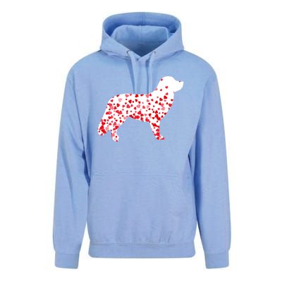 Duck Tolling Retriever Heart Dog Valentine's Day Gift Unisex Surf Hoodie