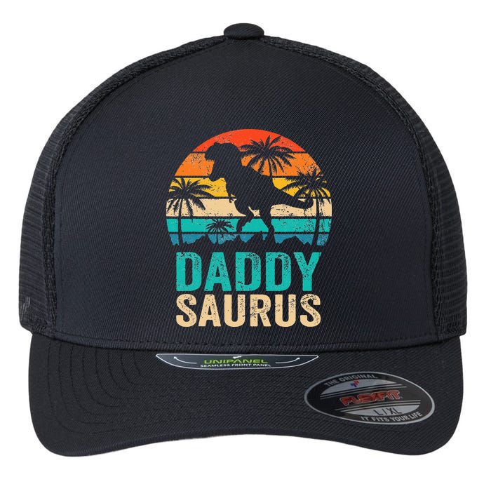 Daddysaurus T Rex Dinosaur Daddy Saurus Matching Family Flexfit Unipanel Trucker Cap