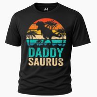 Daddysaurus T Rex Dinosaur Daddy Saurus Matching Family Cooling Performance Crew T-Shirt
