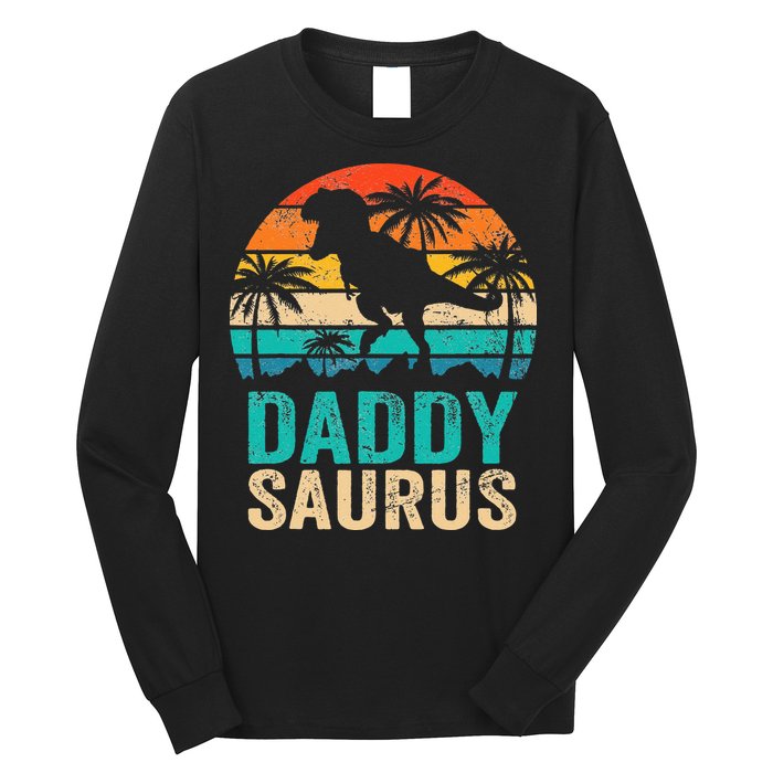 Daddysaurus T Rex Dinosaur Daddy Saurus Matching Family Long Sleeve Shirt