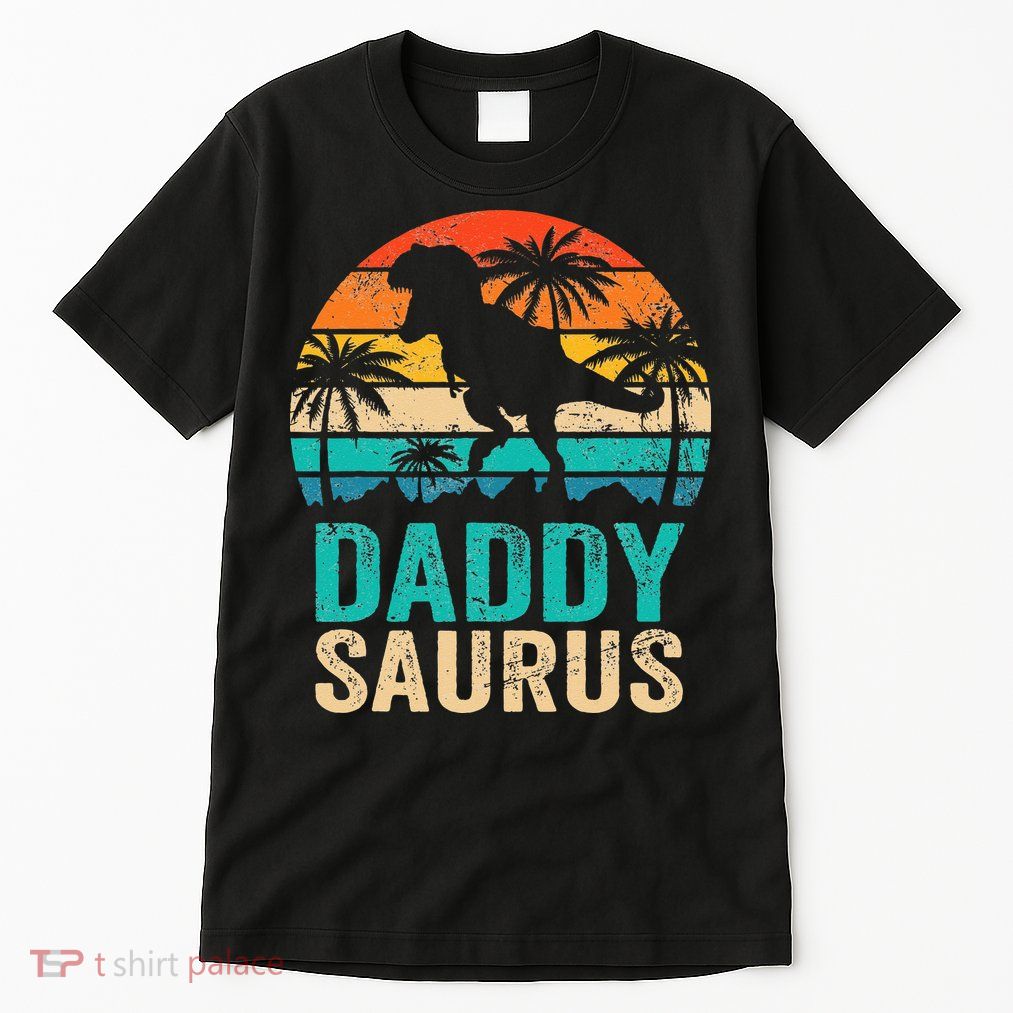 Daddysaurus T Rex Dinosaur Daddy Saurus Matching Family Tall T-Shirt