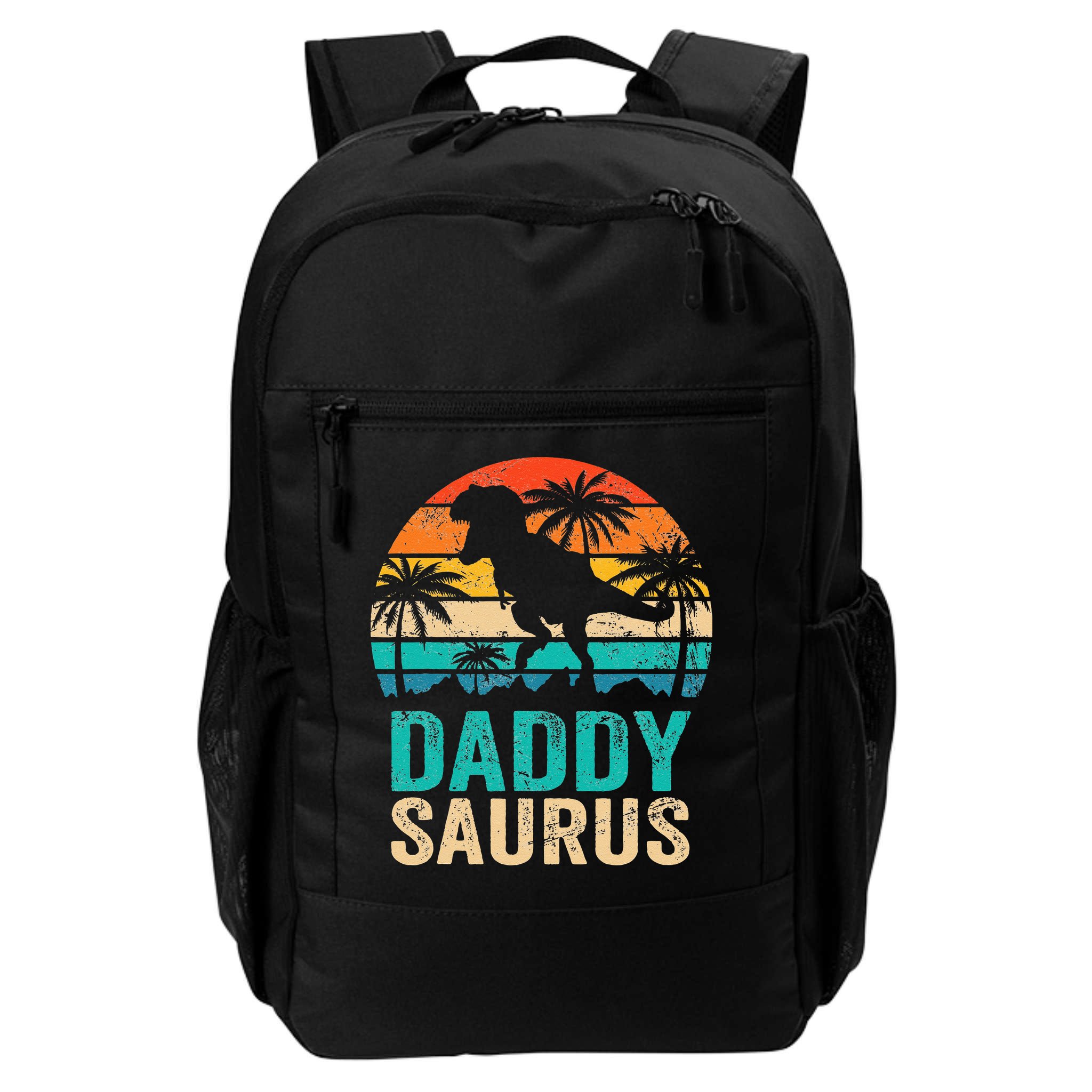 Daddysaurus T Rex Dinosaur Daddy Saurus Matching Family Backpack