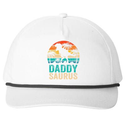 Daddysaurus T Rex Dinosaur Daddy Saurus Matching Family Snapback Five-Panel Rope Hat