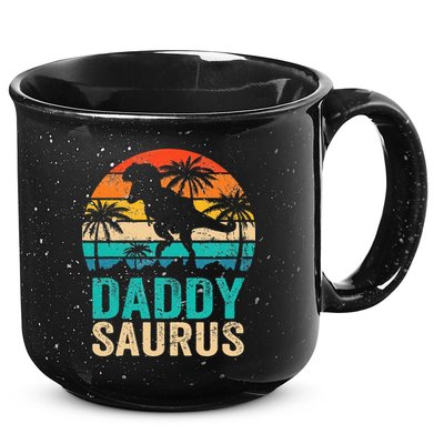 Daddysaurus T Rex Dinosaur Daddy Saurus Matching Family 15oz Campfire Ceramic Mug
