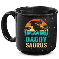 Daddysaurus T Rex Dinosaur Daddy Saurus Matching Family 15oz Campfire Ceramic Mug