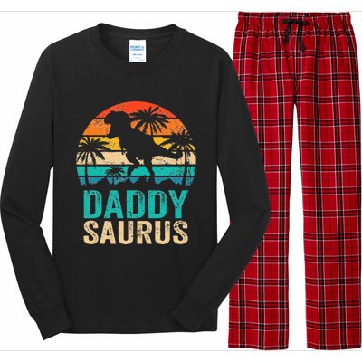 Daddysaurus T Rex Dinosaur Daddy Saurus Matching Family Long Sleeve Pajama Set