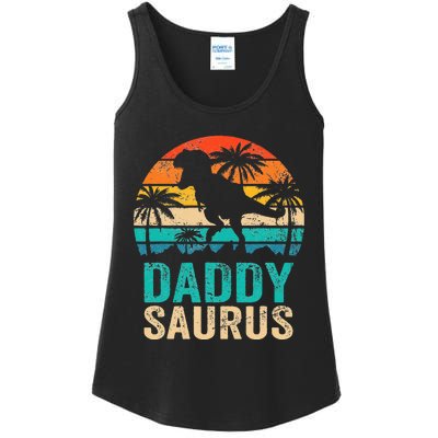 Daddysaurus T Rex Dinosaur Daddy Saurus Matching Family Ladies Essential Tank