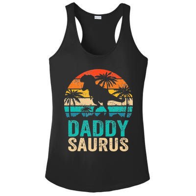 Daddysaurus T Rex Dinosaur Daddy Saurus Matching Family Ladies PosiCharge Competitor Racerback Tank