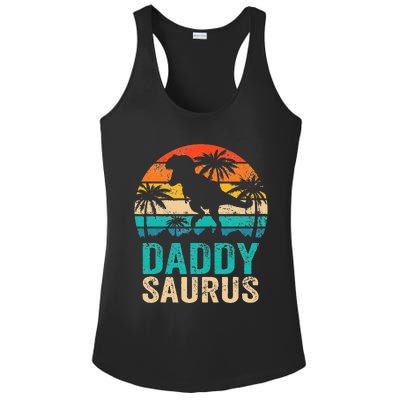 Daddysaurus T Rex Dinosaur Daddy Saurus Matching Family Ladies PosiCharge Competitor Racerback Tank