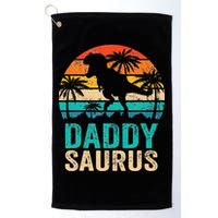 Daddysaurus T Rex Dinosaur Daddy Saurus Matching Family Golf Towel