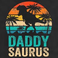 Daddysaurus T Rex Dinosaur Daddy Saurus Matching Family Golf Towel