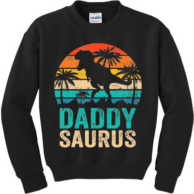 Daddysaurus T Rex Dinosaur Daddy Saurus Matching Family Kids Sweatshirt