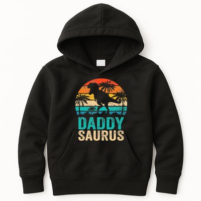 Daddysaurus T Rex Dinosaur Daddy Saurus Matching Family Kids Hoodie