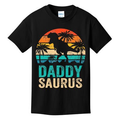 Daddysaurus T Rex Dinosaur Daddy Saurus Matching Family Kids T-Shirt