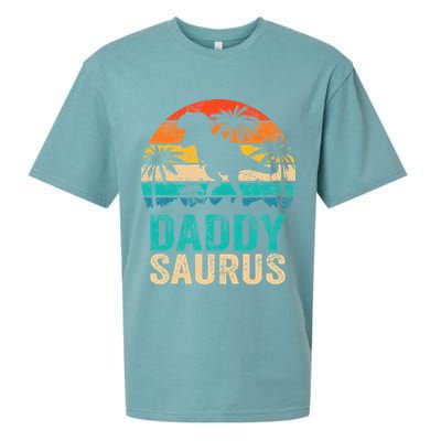 Daddysaurus T Rex Dinosaur Daddy Saurus Matching Family Sueded Cloud Jersey T-Shirt