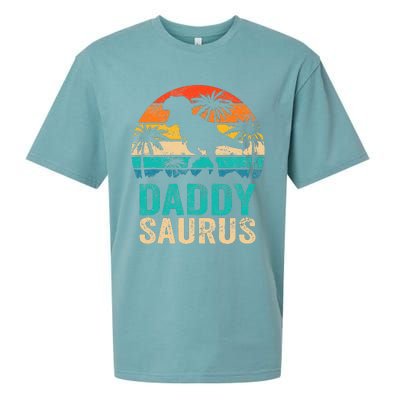 Daddysaurus T Rex Dinosaur Daddy Saurus Matching Family Sueded Cloud Jersey T-Shirt