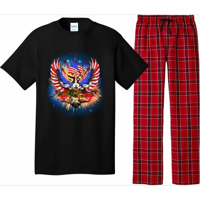 Donald Trump Riding Eagle Next Us President 2024 Epic Battle Gift Pajama Set