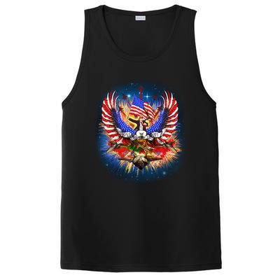 Donald Trump Riding Eagle Next Us President 2024 Epic Battle Gift PosiCharge Competitor Tank