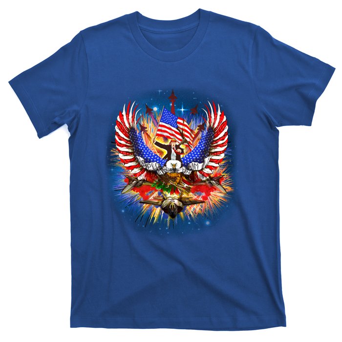 Donald Trump Riding Eagle Next Us President 2024 Epic Battle Gift T-Shirt