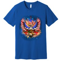 Donald Trump Riding Eagle Next Us President 2024 Epic Battle Gift Premium T-Shirt