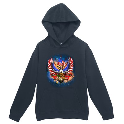 Donald Trump Riding Eagle Next Us President 2024 Epic Battle Gift Urban Pullover Hoodie