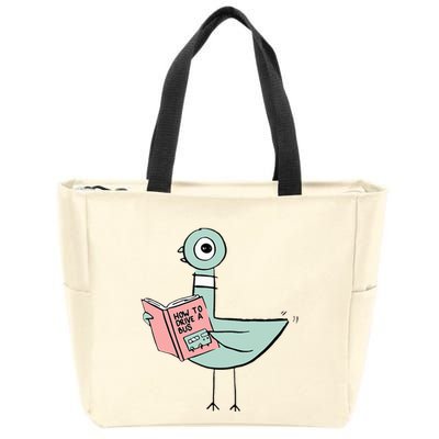 Driven To Read Pigeon Library Reading Books Reader Zip Tote Bag