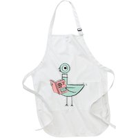 Driven To Read Pigeon Library Reading Books Reader Full-Length Apron With Pockets