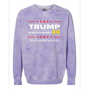 Donald Trump Ramaswamy 2024 Take America Back Election Colorblast Crewneck Sweatshirt