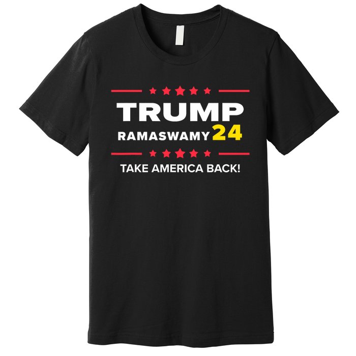 Donald Trump Ramaswamy 2024 Take America Back Election Premium T-Shirt