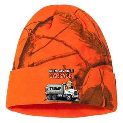 Donald Trump Rides In Truck Biden Says Were Garbage Kati Licensed 12" Camo Beanie