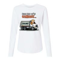 Donald Trump Rides In Truck Biden Says Were Garbage Womens Cotton Relaxed Long Sleeve T-Shirt